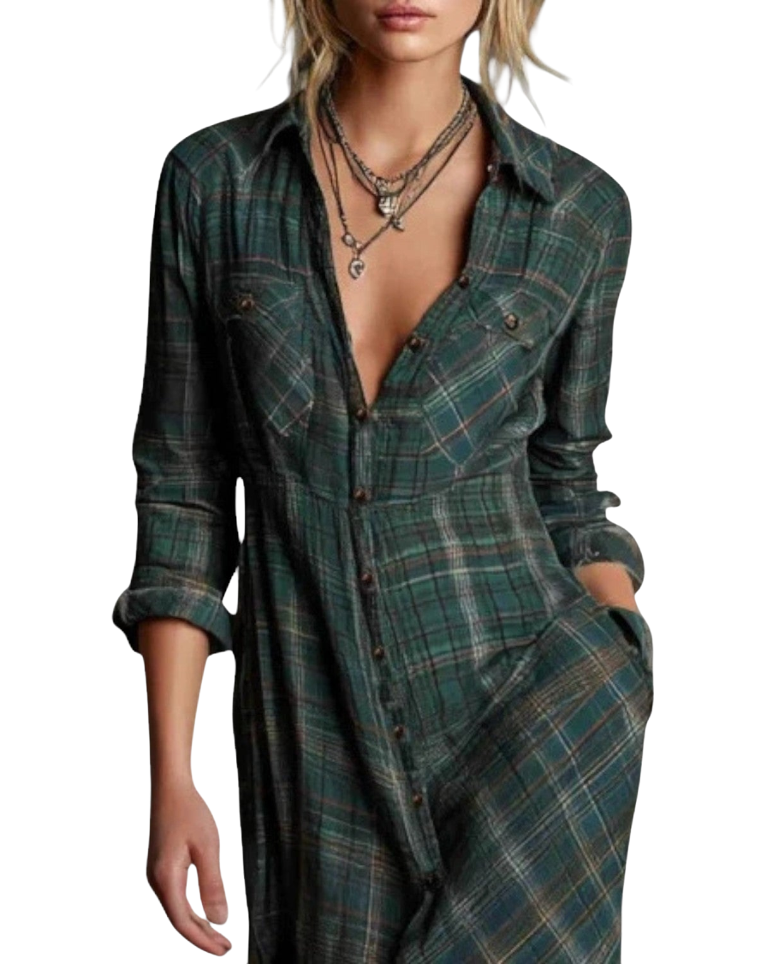 Saskia | Zeitloses Maxi-Hemdkleid