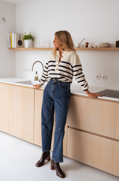 Marit | Gestreifte Strickjacke