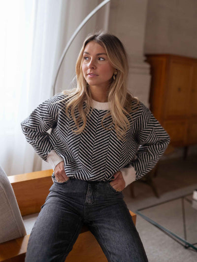 Lenya | Gemusterter Strickpullover