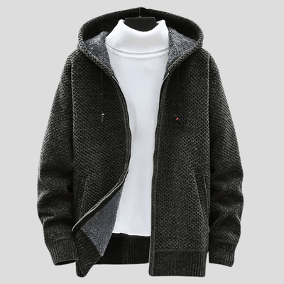 Thomas | Strickjacke mit Teddyfutter & Kapuze